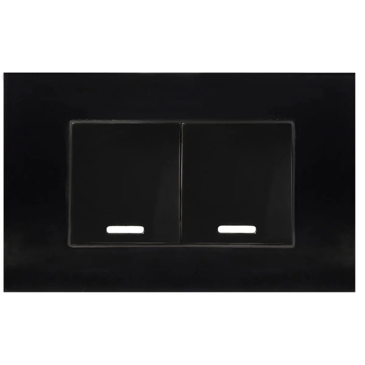 Apagador Doble Argos Monaco Placa Acrilico Negro 36mm - Argos