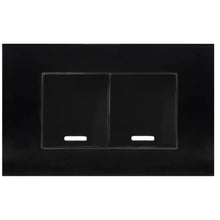 Apagador Doble Argos Monaco Placa Acrilico Negro 36mm - Argos