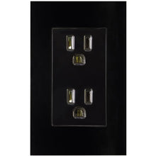 Contacto Doble Aterrizado Argos Cannes Placa Acrilico Negro 72 mm Argos