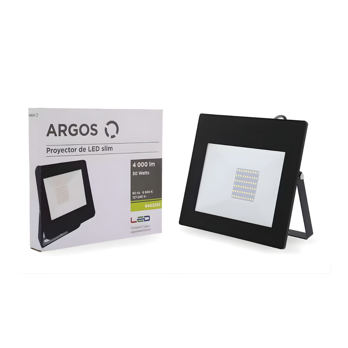 Argos Proyector LED Slim 50 W 127 V~ 60 Hz 6,500 K 4,000 lm