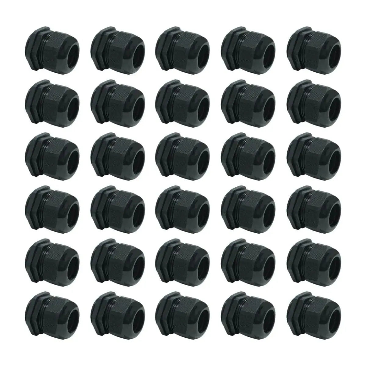 30 Pzas Conector Glándula Nylon Negro 1/2” Argos - Argos - empaque