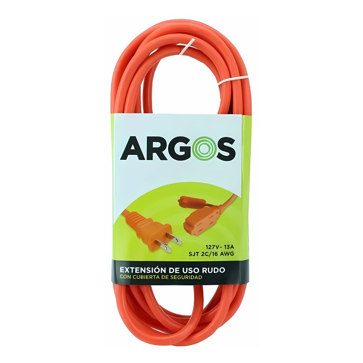 Extension Argos 15m Uso Rudo Naranja Recubierta Pvc