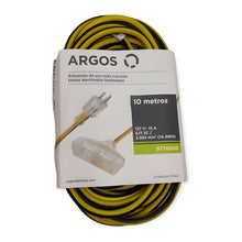 Extension Uso Rudo Iluminada 3x14 10 Metros Amarillo/Negro Argos