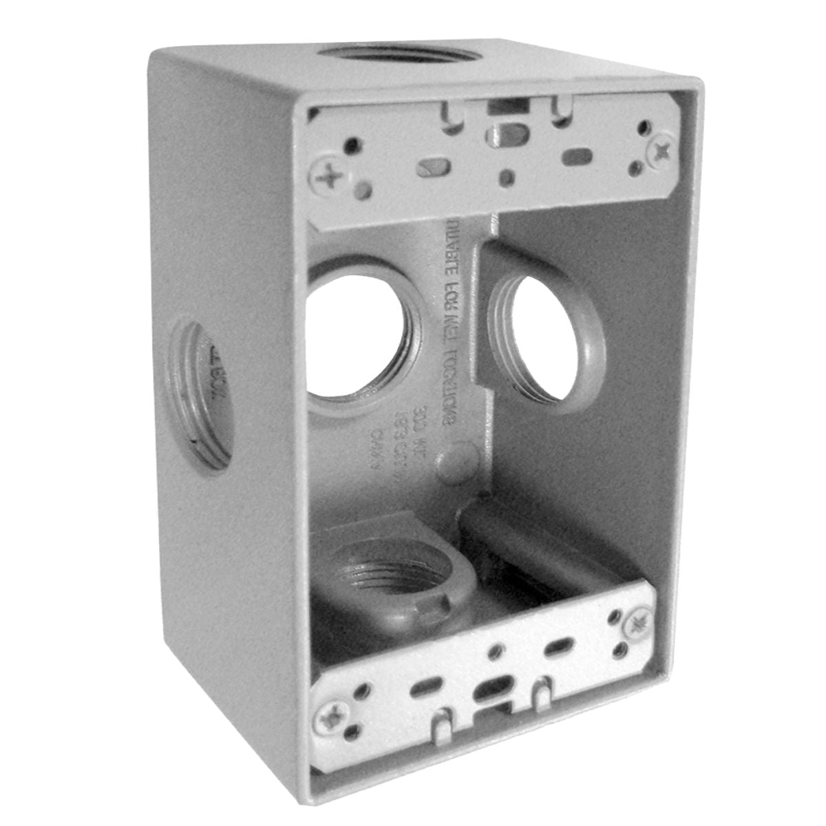 Caja Conexiones Electricas Argos 5 Orificios 1/2" Aluminio Gris