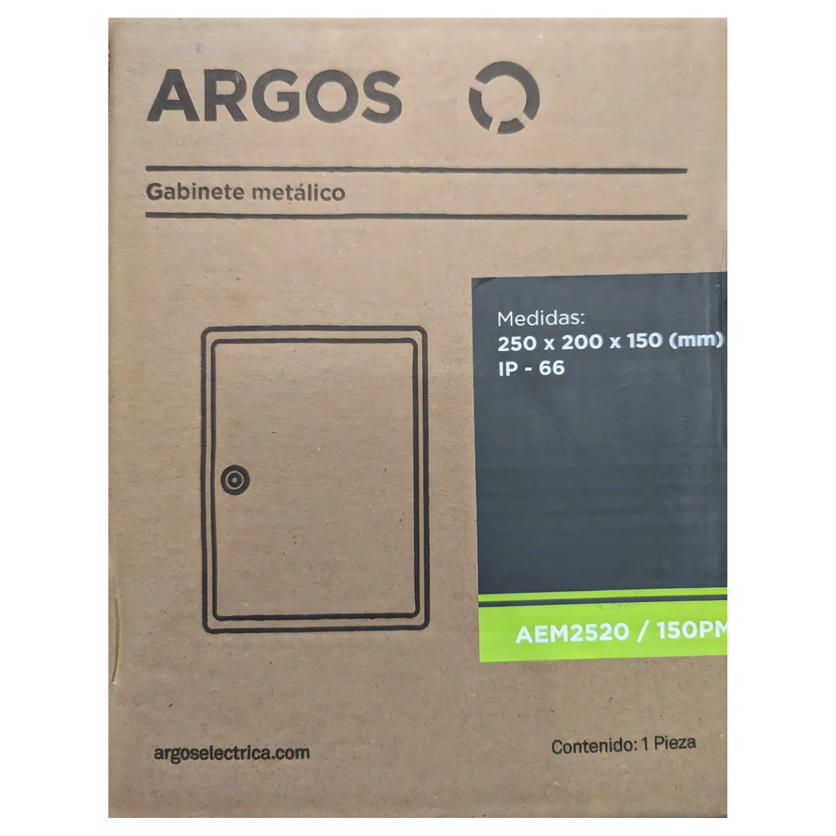 Gabinete Metalico Argos 250x200x150mm Ip-66 Color Beige