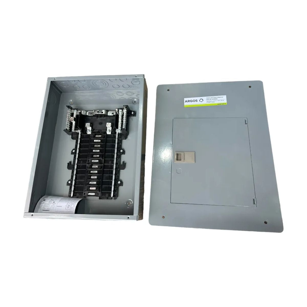 Centro De Carga 20 Espacios Bifasico Qo120l125g Argos Color Gris