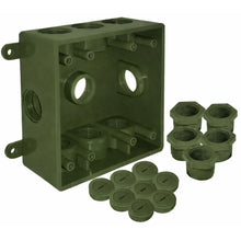 Caja Cuadrada Argos No Metalica Aplicaciones Electricas Iluminacion Verde