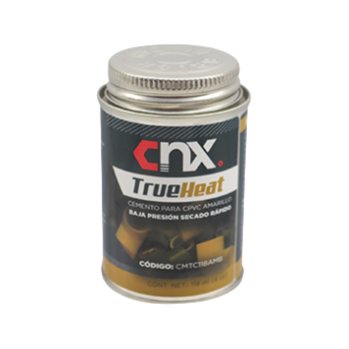 Cemento Para Cpvc Ambar Baja Presión Secado Rápido 118 Ml Cnx