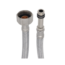 Manguera Alimentadora Tuerca Acero Inoxidable 1/2" X 1/2" X 80 Cm Flexible Cnx