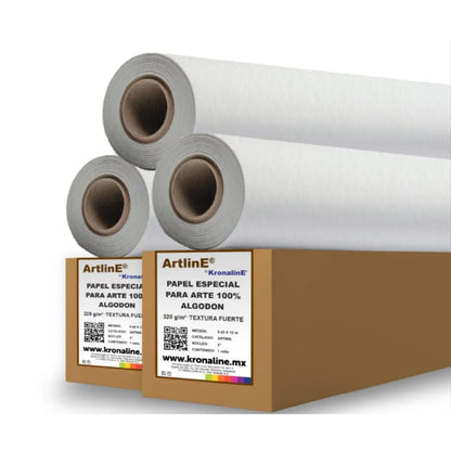 Rollo Papel Arte Kronaline Art802 Textura Fuerte 320 g/m² Algodón 0.914 x 12 m Kronaline