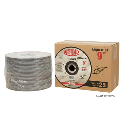25pz Disco Abrasivo Corte Metal Austromex 230 x 1.9 x 22.23 mm