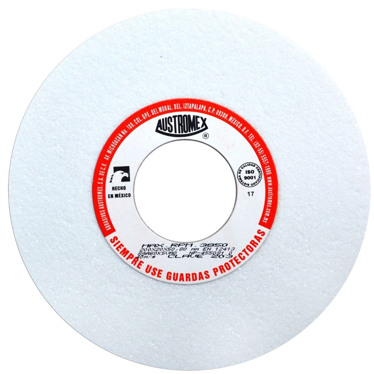 Rueda Abrasiva Rectificar Austromex Superficiec Plana Cilindrica 200x20x50.80 mm