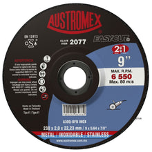 Disco Abrasivo Corte Acero Carbon Acero Inox Austromex 230x2.0x22.23mm