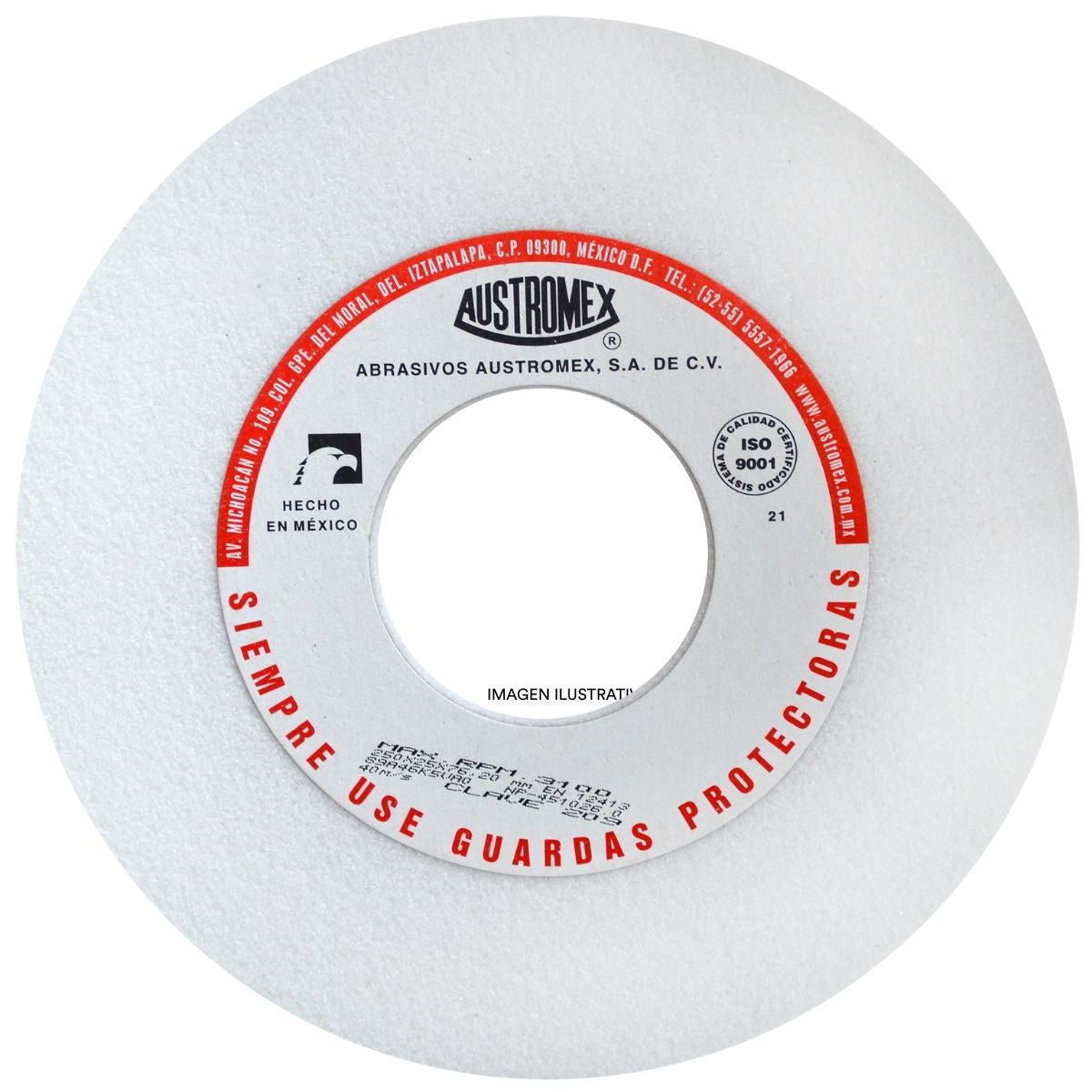 Rueda Abrasiva Rectificar Superficie Austromex Plana Cilindrica 250x25x76.20mm