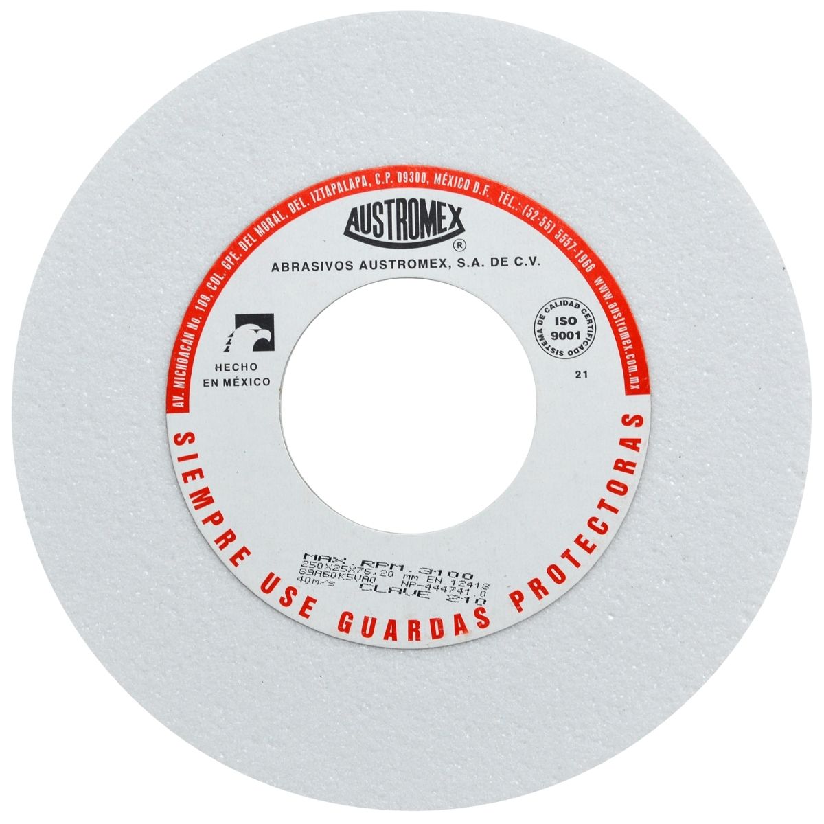 Piedra Abrasiva Austromex 210 Superficies Planas 250 X 25 Mm