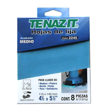 8pzs Hoja Lija Tenazit 2240 Grano 180 Acabado Medio