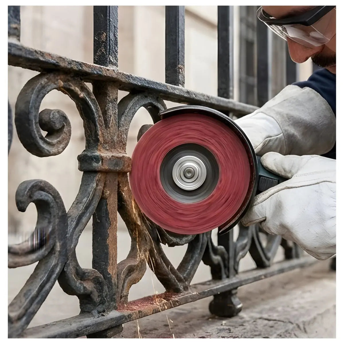Rueda Fibra 598 Tenazit 4 1/2'' Super Limpieza Soldadura - Austrodiam - vista lateral