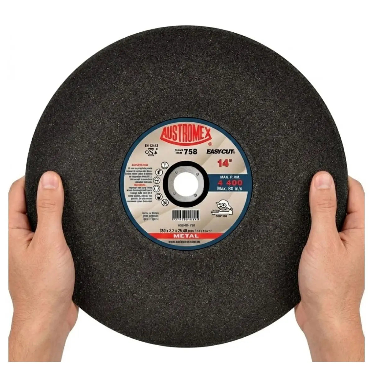 5pz Disco Abrasivo 768 Austromex Grano 30 14'' X 1/8'' Corte - Austrodiam - vista lateral