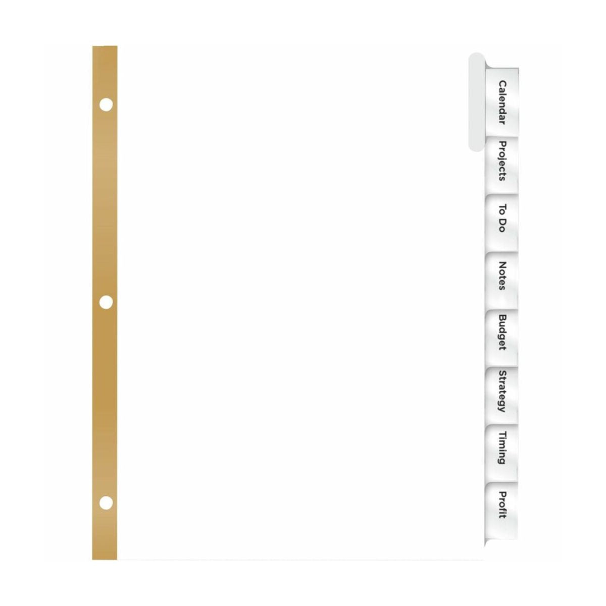 8 Separador Carpeta Insertables Avery Pestañas Transparentes