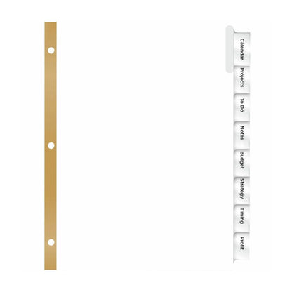 8 Separador Carpeta Insertables Avery Pestañas Transparentes