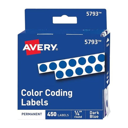 450 Etiquetas Redonda Avery Circular 6mm Permanente Codigo
