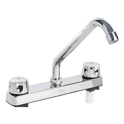 Mezcladora Fregadero Aquaway Cromo Doble Comando Abs Cocina