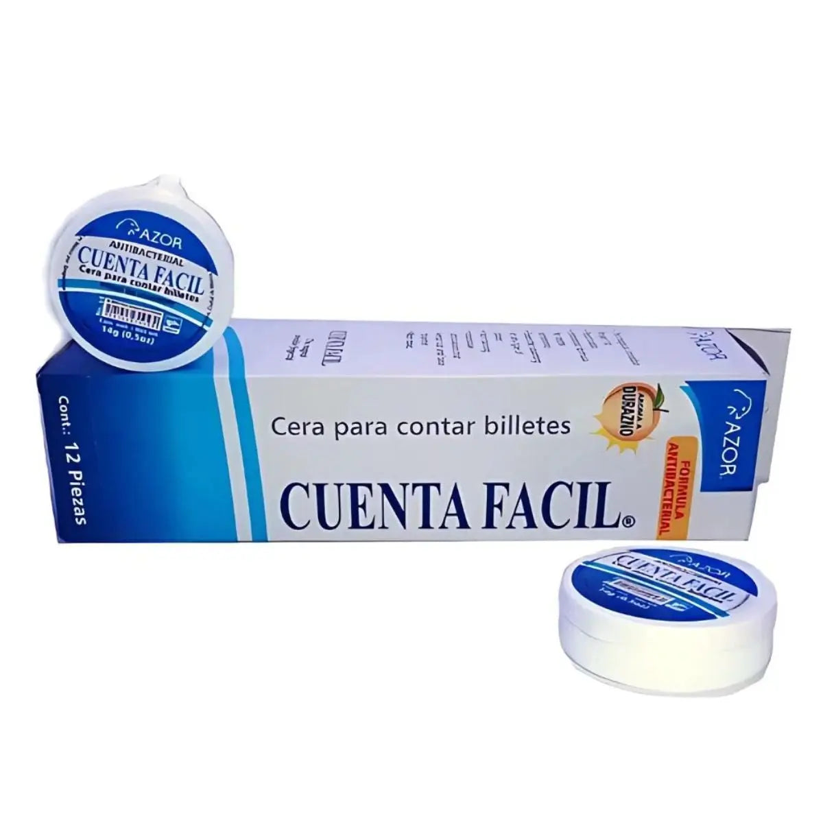 12 Piezas Cuentafacil Cera Contar Billetes 14gr Azor - Azor - detalle