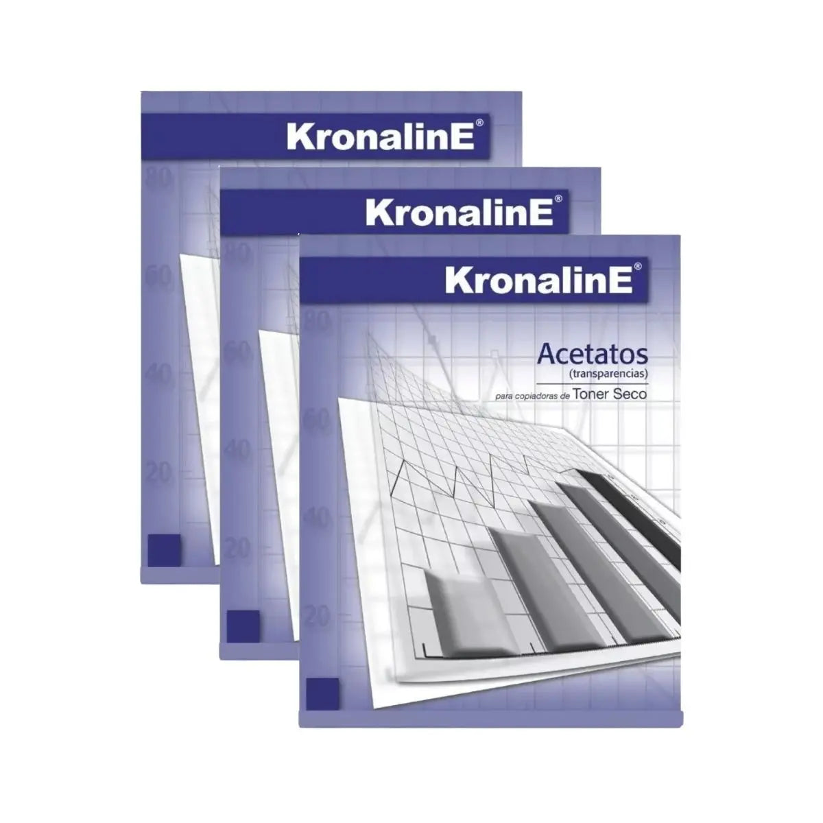 Acetato Retroproyeccion 4 mil Kronaline PA652 Doble Carta 100 Hojas c/u Kronaline