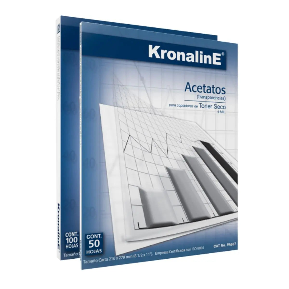 Acetato Retroproyeccion 4 mil Kronaline PA656 Carta 25 Hojas c/u Kronaline