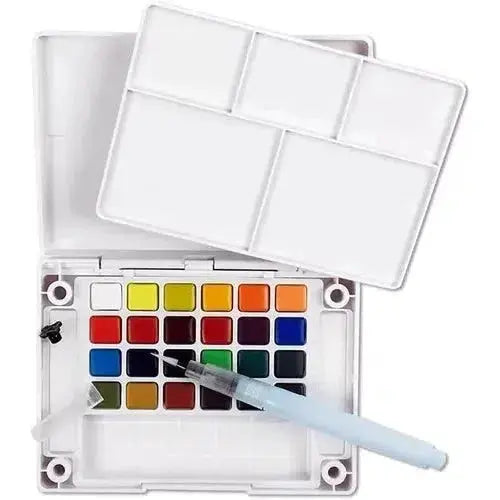 Sakura XNCW-24N, 24 Assorted Watercolors Field Sketch Set with Brush - Sakura - detalle