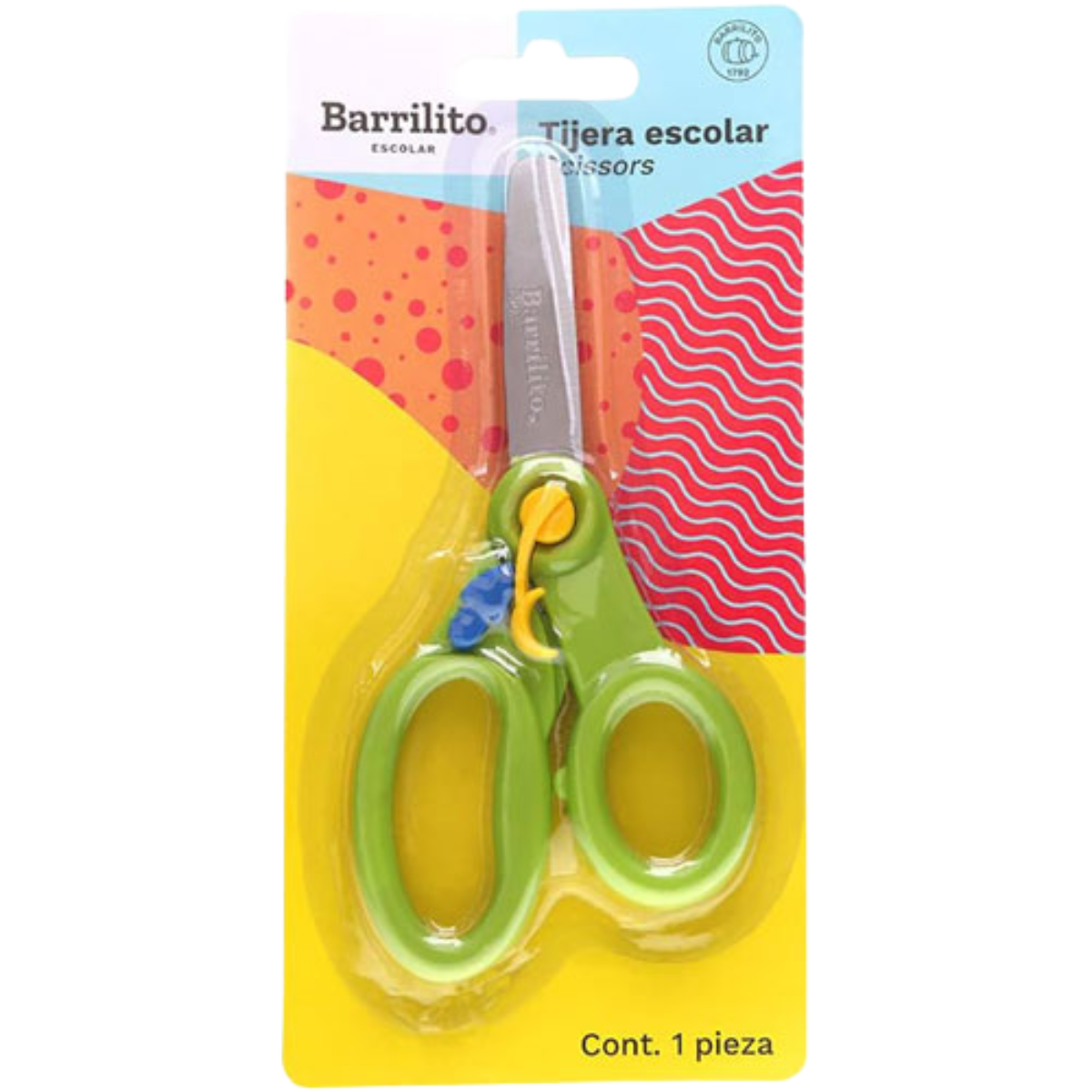 Tijera Escolar Barrilito B5r Punta Roma Acero Inoxidable Barrilito