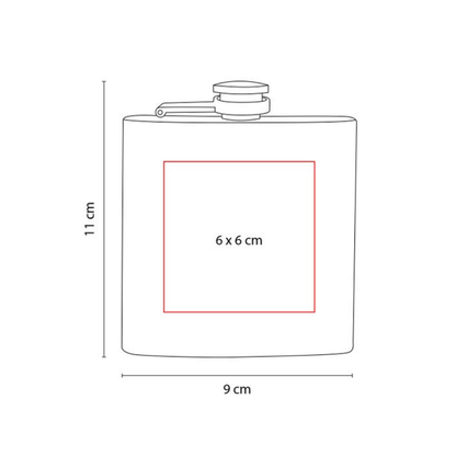 Licorera Bolsillo Promoopcion Color Negro 177ml Tapa Rosca