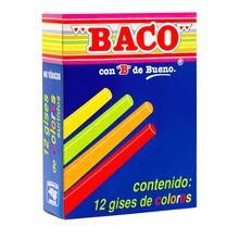 12pz Gises De Colores Surtidos Baco Caja