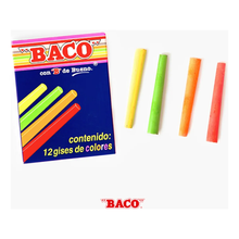 12pz Gises De Colores Surtidos Baco Caja