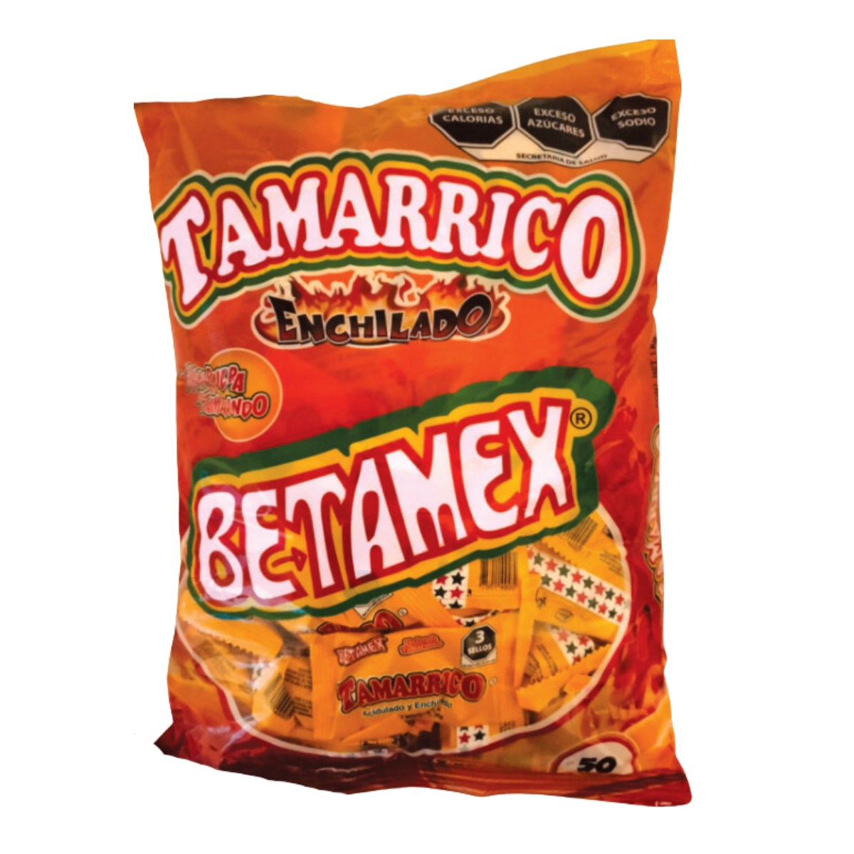 50pz Dulce De Tamarindo Betamex Tamarrico Enchilado - Marchante MX
