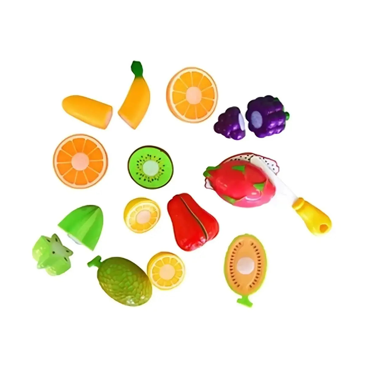 Set Verduras De Juguete Para Partir Cortar Plástico Cocinar - Diako - vista lateral