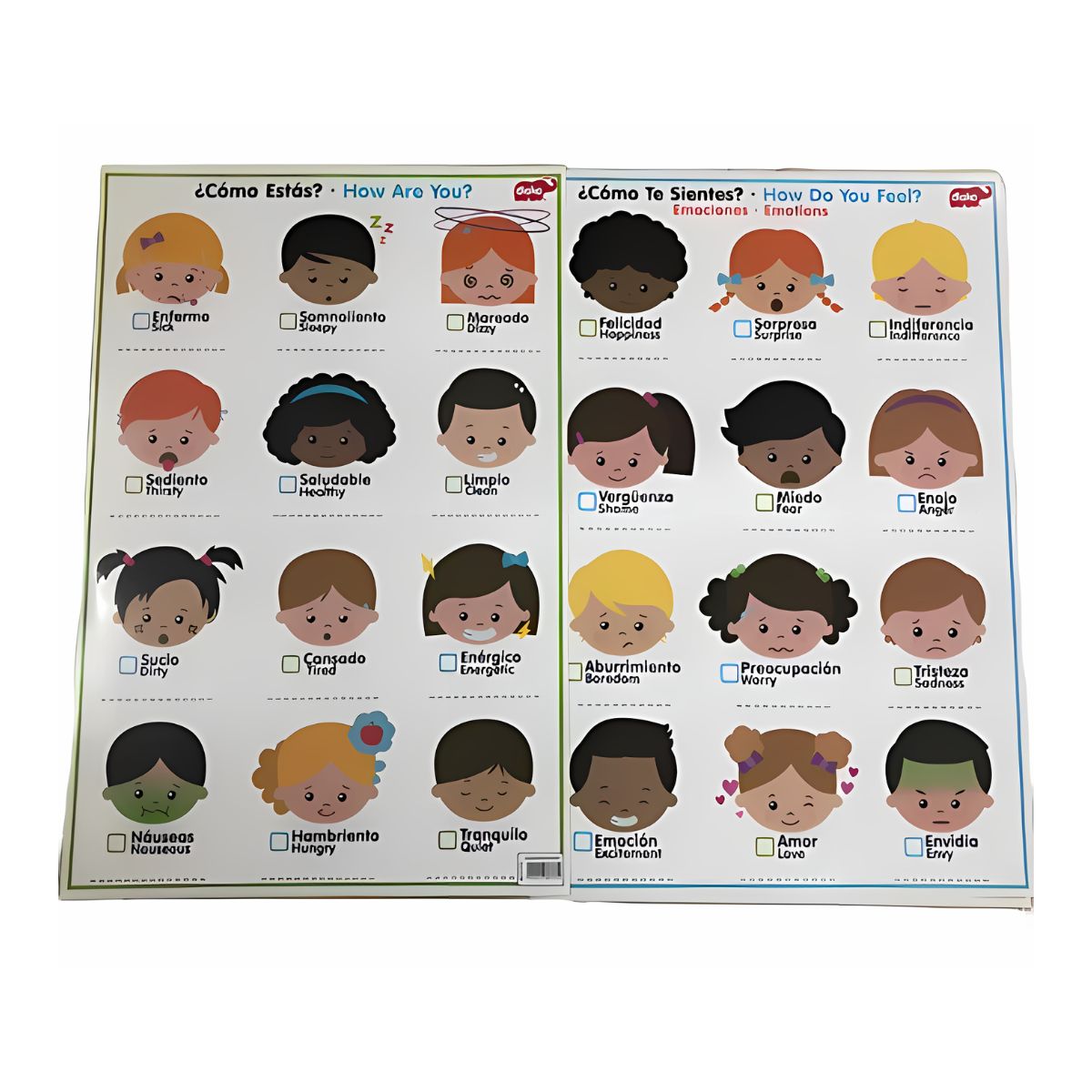 Lamina Emociones Diako Juego Didactico 24 Emociones Aprender