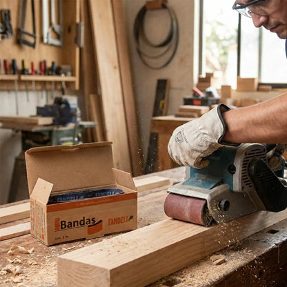 Bandas Lija Fandeli W-98 Grano 100 Paquete 10 Pz Fandeli