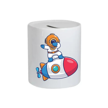 Vaso de cerámica 11 oz. Blanco. Estilo alcancía Color Make - Color Make - detalle
