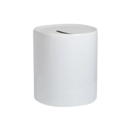Vaso de cerámica 11 oz. Blanco. Estilo alcancía Color Make - Color Make - vista lateral