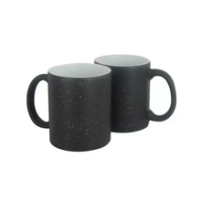 12 Pz Taza Magica Glitter Negro 11oz Sublimar Color Make