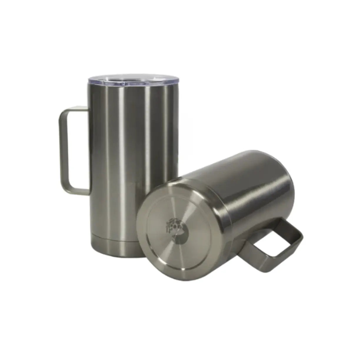 Taza de Acero 700 ml. Coffee Tipo Camper Grande. Plata Color Make - Color Make