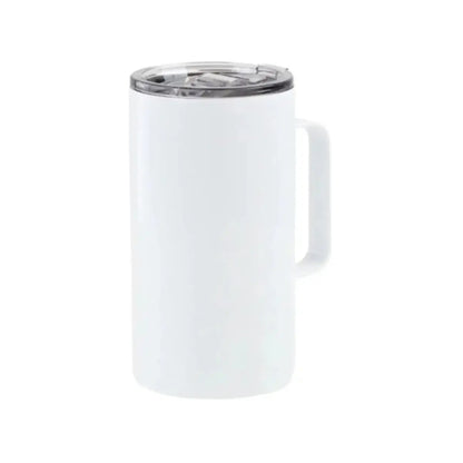 Taza de Acero 700 ml. Coffee Tipo Camper Grande. Blanco Color Make - Color Make