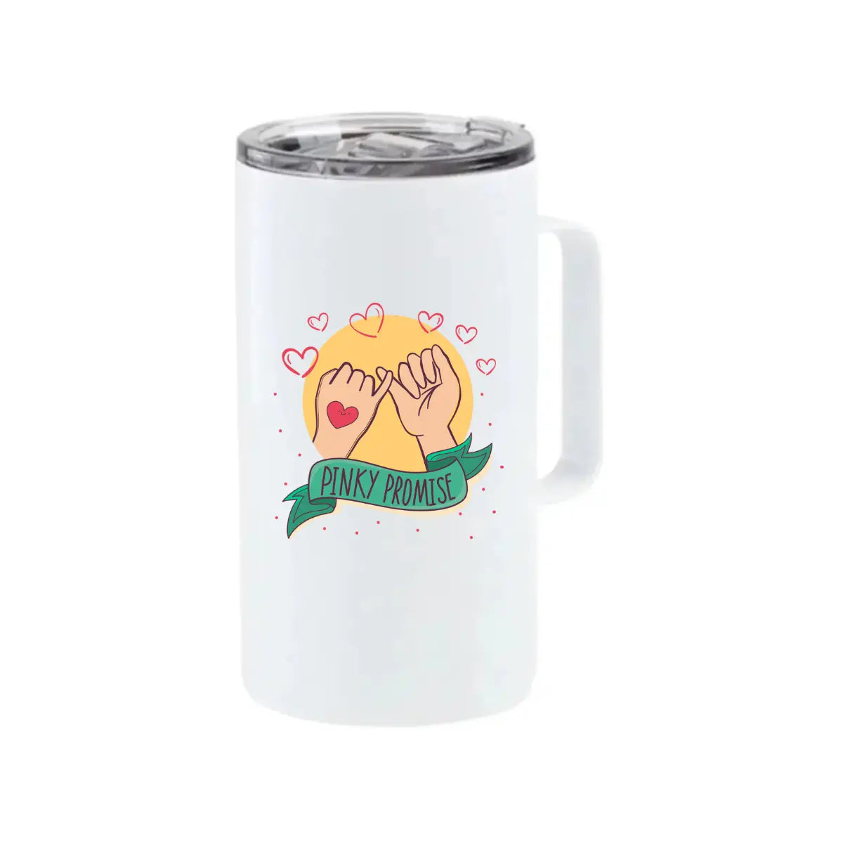 5 pz Taza de Acero 700 ml. Coffee Tipo Camper Grande. Blanco Color Make - Color Make - detalle