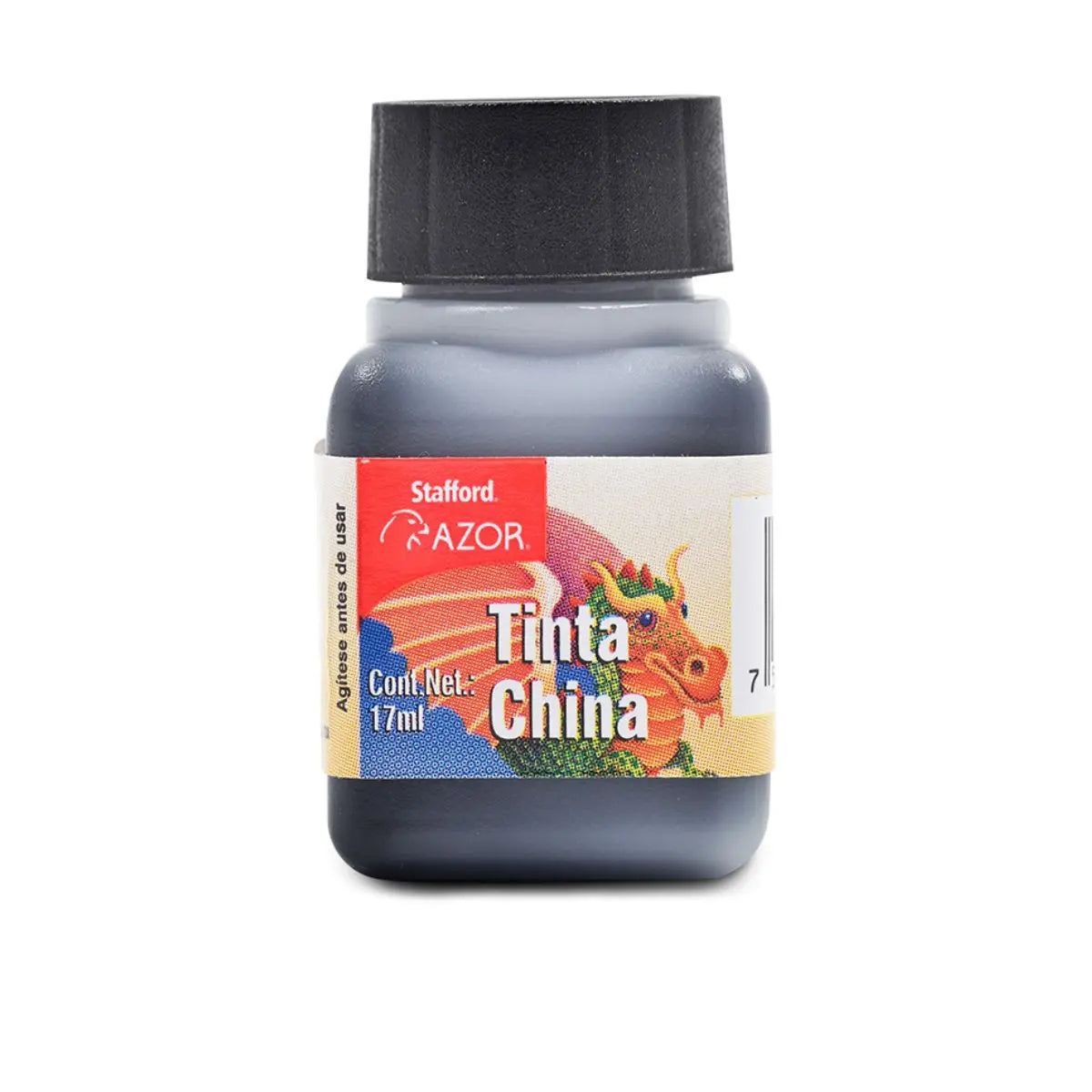 10 Frascos Tinta China Negra Stafford - Stafford - vista trasera