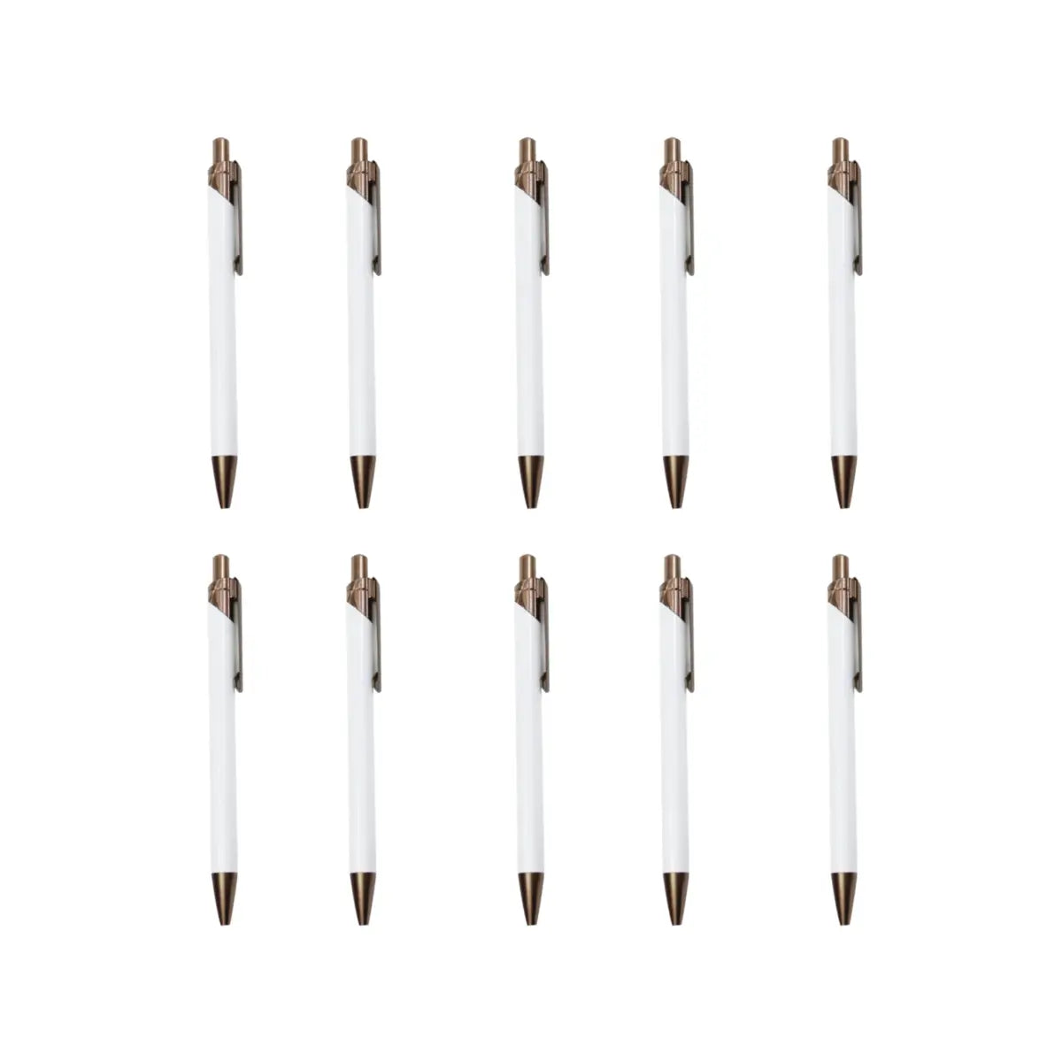 10 Pluma de Aluminio. Modelo 9268. Cabeza Rosa Cobrizo Color Make - Color Make
