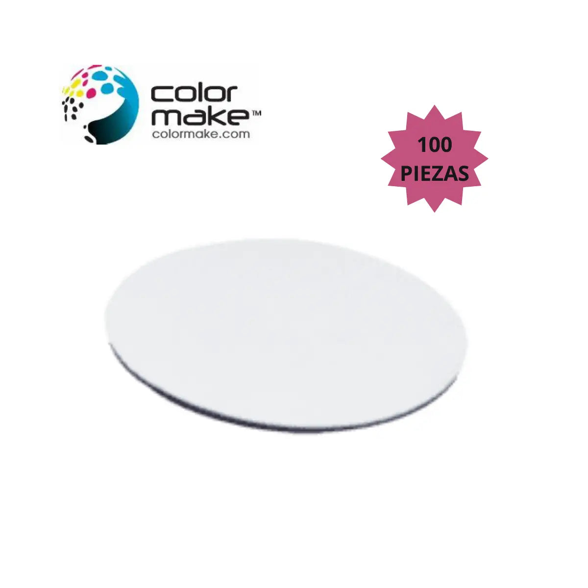 100 Pz Portavasos MDF Redondo Color Make - Color Make - vista lateral