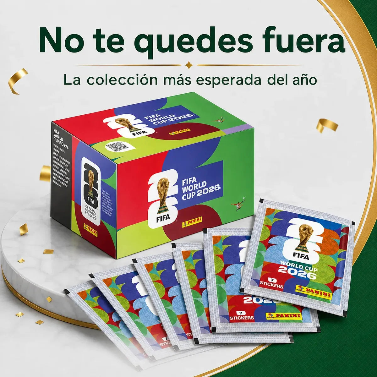Copa Mundial 2026 Album Pasta Dura + Caja 100 Sobres Panini