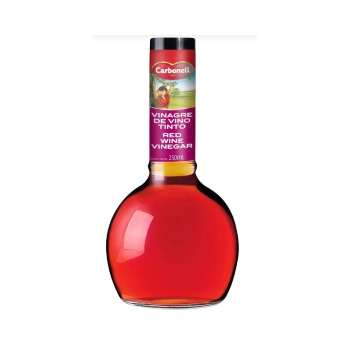 Vinagre Vino Tinto Carbonell Vidrio 250 Ml Sabor Intenso