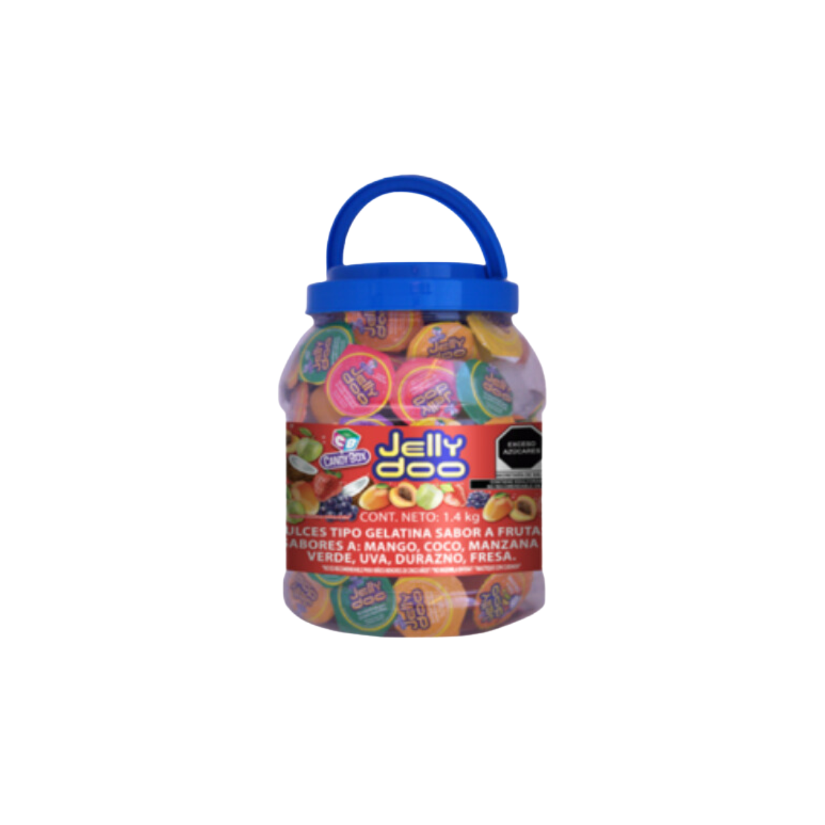 100pz Gelatina Mini Jelly Doo Sabor Frutas Surtida 1.4 Kg